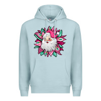 Blue Mist pink Christmas Santa Claus sunflower Premium Hoodie - Jasminsmagicworld