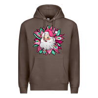 Coffee pink Christmas Santa Claus sunflower Premium Hoodie - Jasminsmagicworld