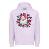 Lilac pink Christmas Santa Claus sunflower Premium Hoodie - Jasminsmagicworld