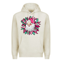 Oatmeal Heather pink Christmas Santa Claus sunflower Premium Hoodie - Jasminsmagicworld