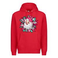 Red pink Christmas Santa Claus sunflower Premium Hoodie - Jasminsmagicworld