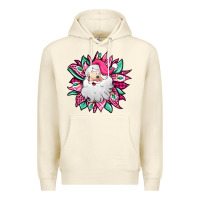 Sandshell pink Christmas Santa Claus sunflower Premium Hoodie - Jasminsmagicworld