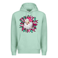 Seafoam pink Christmas Santa Claus sunflower Premium Hoodie - Jasminsmagicworld