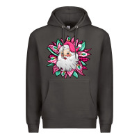 Smoke pink Christmas Santa Claus sunflower Premium Hoodie - Jasminsmagicworld