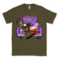 Army Green Mardi Gras Truck With Farm Animals Classic Tee - RanaPortraitStore
