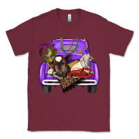 Burgundy Mardi Gras Truck With Farm Animals Classic Tee - RanaPortraitStore