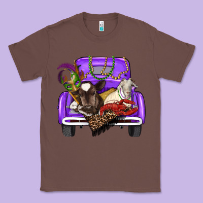 Mardi Gras Truck With Farm Animals Classic Tee Designed By Ranaportraitstore