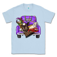 Dusty Blue Mardi Gras Truck With Farm Animals Classic Tee - RanaPortraitStore