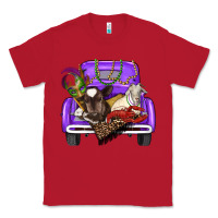 Red Mardi Gras Truck With Farm Animals Classic Tee - RanaPortraitStore