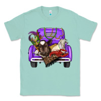 Seafoam Mardi Gras Truck With Farm Animals Classic Tee - RanaPortraitStore
