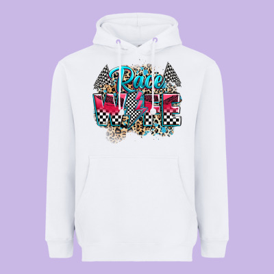 Race Wife Heavyweight Hoodie Designed By Zillion Design Studio