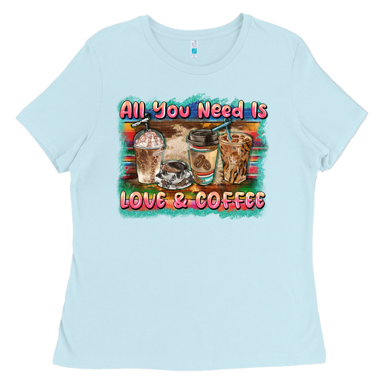 All You Need Is Love & Coffee Ladies Tee by BarkalooDesign | Teevron