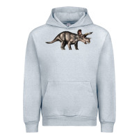 Heather Grey Triceratops Horridus Urban Hoodie - LillyAllenDesigns