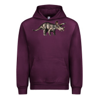Mauve Wine Triceratops Horridus Urban Hoodie - LillyAllenDesigns