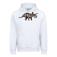 White Triceratops Horridus Urban Hoodie - LillyAllenDesigns