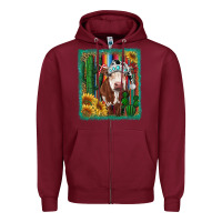 Burgundy Western Christmas Cow Zipper Hoodie - RanaPortraitStore