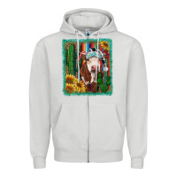Dove Grey Western Christmas Cow Zipper Hoodie - RanaPortraitStore