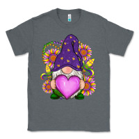 Charcoal Heather Mardi Gras gnome Classic Tee - RanaPortraitStore