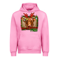 Fuchsia Pink merry christmas y'all highland cow Urban Hoodie - Jasminsmagicworld