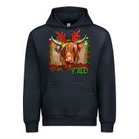Navy merry christmas y'all highland cow Urban Hoodie - Jasminsmagicworld