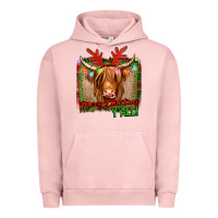 Pigment Salmon merry christmas y'all highland cow Urban Hoodie - Jasminsmagicworld