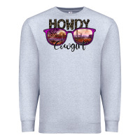 Heather Grey howdy cowgirl Premium Sweatshirt - SublimationCraftShop