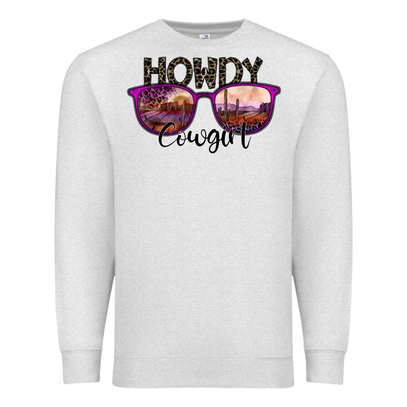 Howdy Cowgirl Premium Sweatshirt by SublimationCraftShop | Teevron