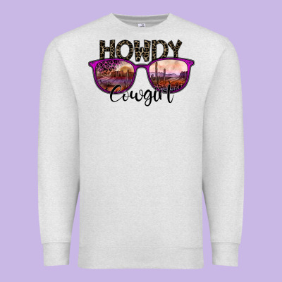 Howdy Cowgirl Premium Sweatshirt Designed By Sublimationcraftshop