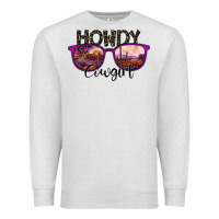Oatmeal Heather howdy cowgirl Premium Sweatshirt - SublimationCraftShop