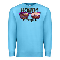 Ocean Blue howdy cowgirl Premium Sweatshirt - SublimationCraftShop