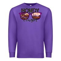 Purple howdy cowgirl Premium Sweatshirt - SublimationCraftShop