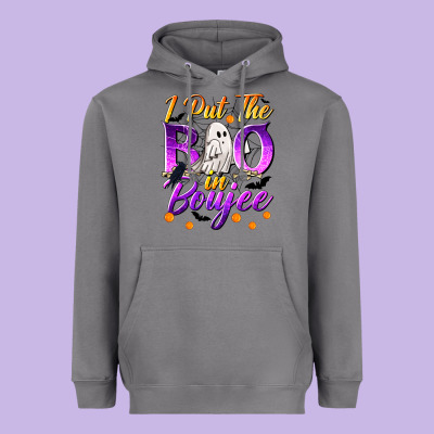 I Put The Boo In Boujee Heavyweight Hoodie Designed By Texasbilliewilder