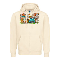 Sandshell farm truck coffee cups Zipper Hoodie - texasbilliewilder