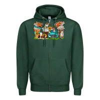 Sports Green farm truck coffee cups Zipper Hoodie - texasbilliewilder