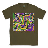 Army Green Mardi Gras Cowhide Classic Tee - RanaPortraitStore