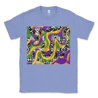 Colony Blue Mardi Gras Cowhide Classic Tee - RanaPortraitStore