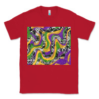 Red Mardi Gras Cowhide Classic Tee - RanaPortraitStore