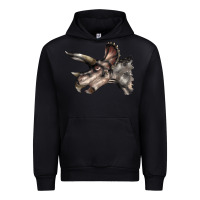 Black Triceratops Horridus Face Urban Hoodie - LillyAllenDesigns