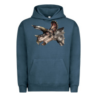 Pigment Midnight Navy Triceratops Horridus Face Urban Hoodie - LillyAllenDesigns