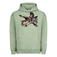 Pigment Oil Green Triceratops Horridus Face Urban Hoodie - LillyAllenDesigns