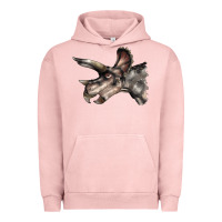 Pigment Salmon Triceratops Horridus Face Urban Hoodie - LillyAllenDesigns