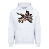 White Triceratops Horridus Face Urban Hoodie - LillyAllenDesigns