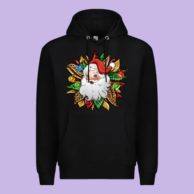 Santa Claus Sunflower Premium Hoodie Designed By Jasminsmagicworld