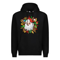 Black santa claus sunflower Premium Hoodie - Jasminsmagicworld