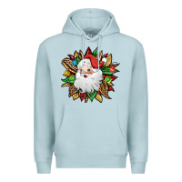 Blue Mist santa claus sunflower Premium Hoodie - Jasminsmagicworld