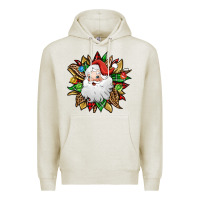 Oatmeal Heather santa claus sunflower Premium Hoodie - Jasminsmagicworld