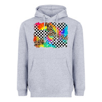 Heather Grey race leopard tie dye background Heavyweight Hoodie - Zillion Design Studio