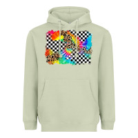 Matcha race leopard tie dye background Heavyweight Hoodie - Zillion Design Studio