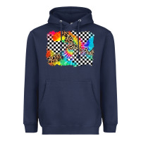 Navy race leopard tie dye background Heavyweight Hoodie - Zillion Design Studio