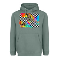 Sage race leopard tie dye background Heavyweight Hoodie - Zillion Design Studio